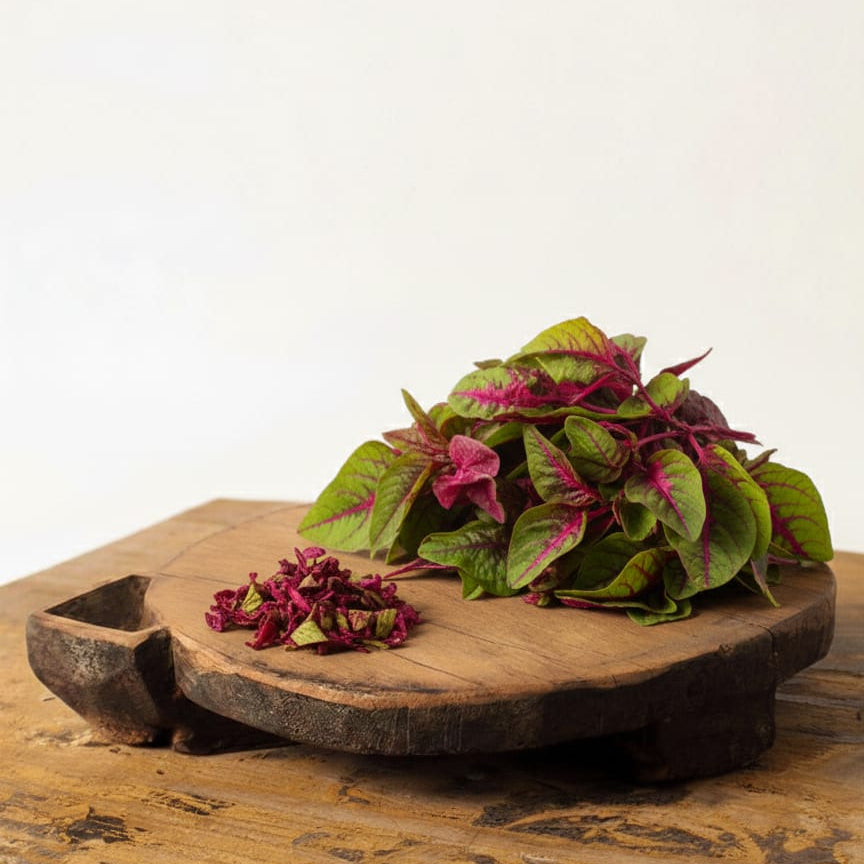 red amarnath leaves (erramolaka aku)